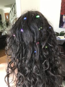 Party-Time Hair Lights Wavy Curly Hair Down Long