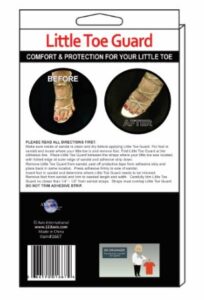 Little toe guard rear packaging