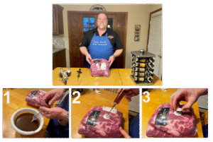 Capt Steve demonstrating the Meat Marinator